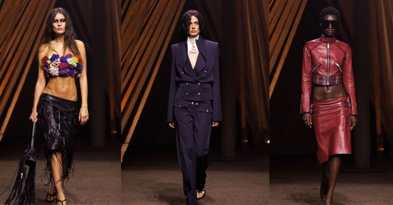 Alexander McQueen Redefines Fashion Uniforms with Corsets, Fringe, and Bold Low-Rise Styles