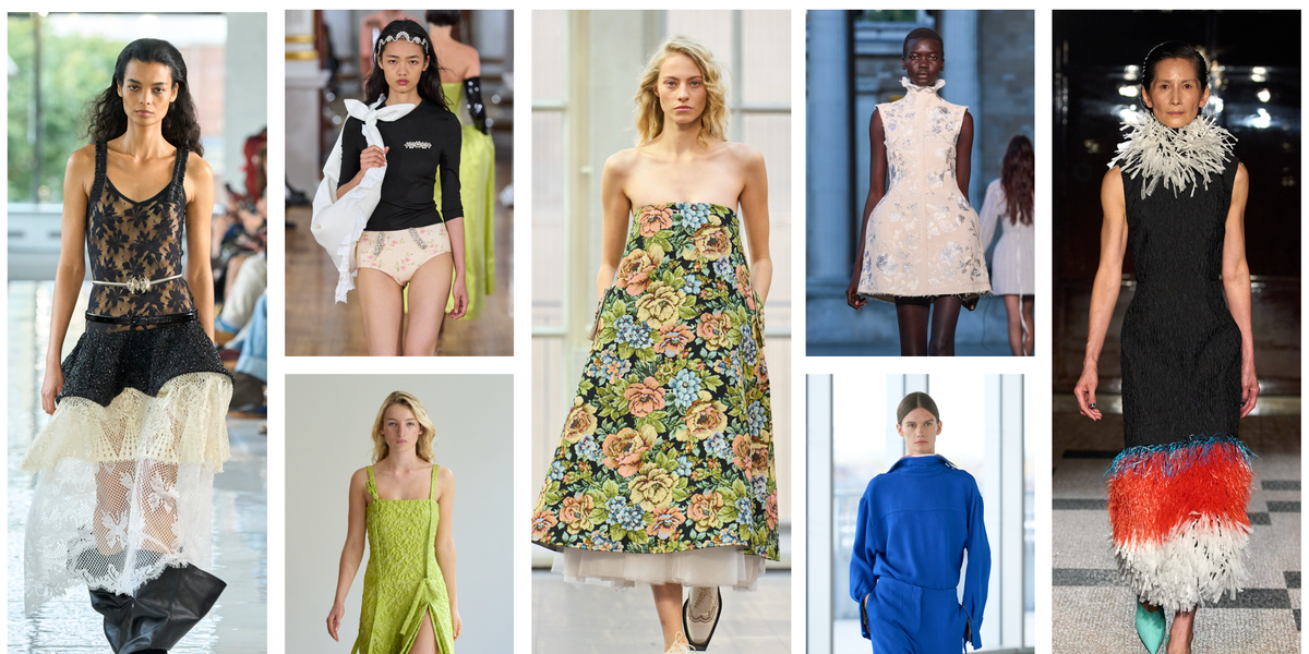 London Fashion Week Spring 2026: 8 Key Trends—Cobalt Blues, Chartreuse Pops, Dense Florals, Hip Volume, Minis, Fringe, High-Waisted Briefs & Lace